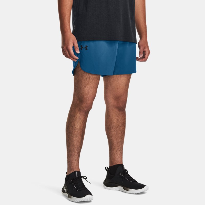 Pantalón corto tejido Under Armour Peak para hombre Varsity Azul / Negro M